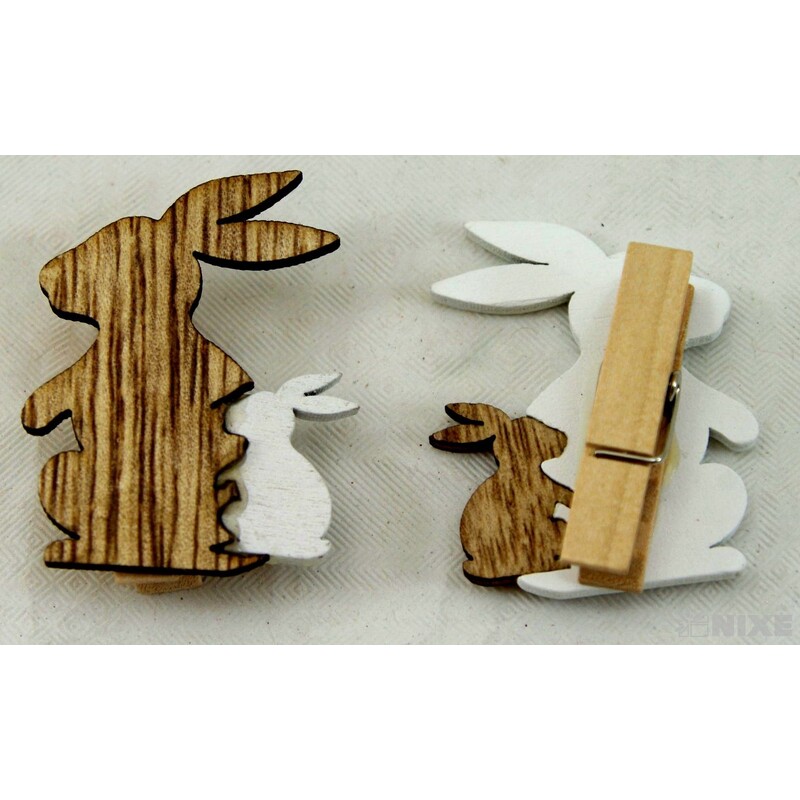 KOLÍČKY ZAJÍC 4,5cm 6ks