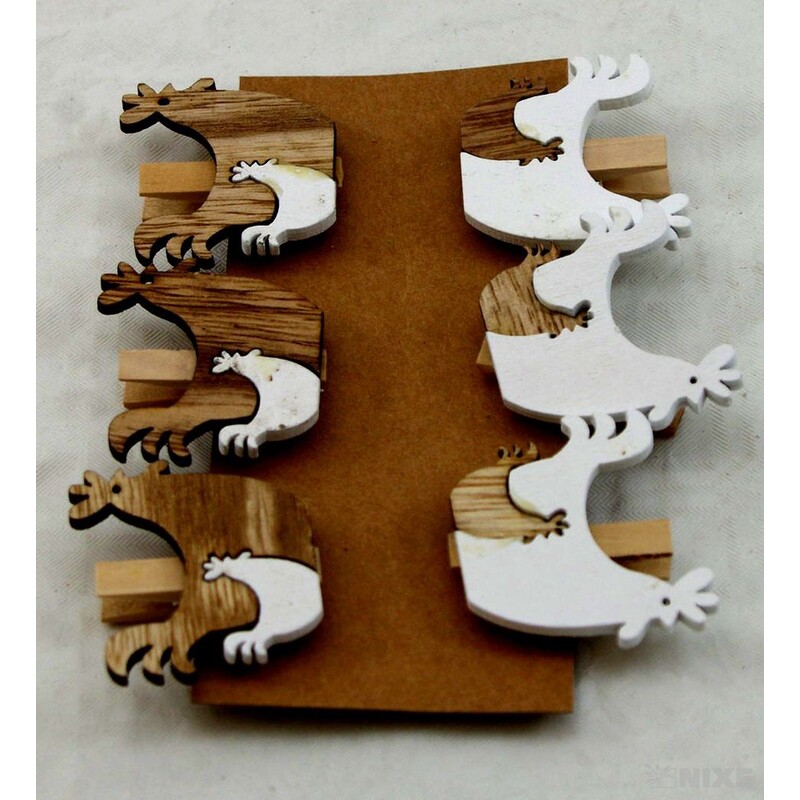 KOLÍČKY SLEPIČKA 4cm 6ks