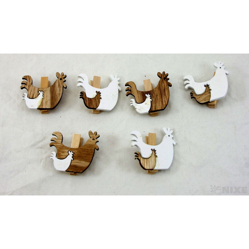 KOLÍČKY SLEPIČKA 4cm 6ks