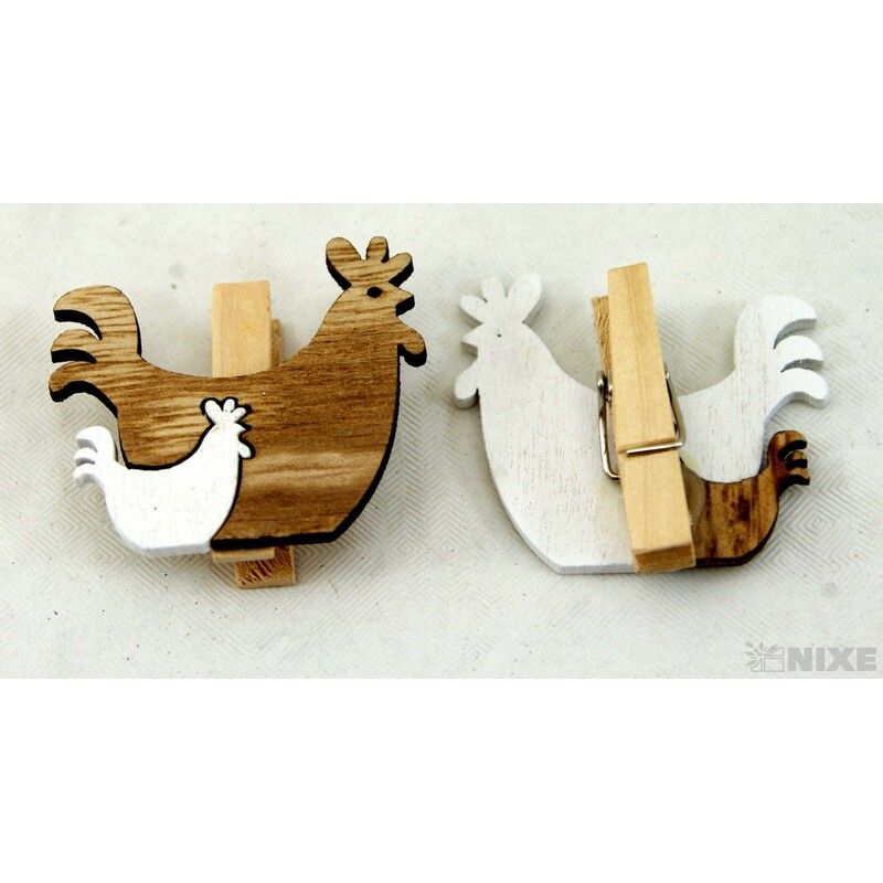 KOLÍČKY SLEPIČKA 4cm 6ks