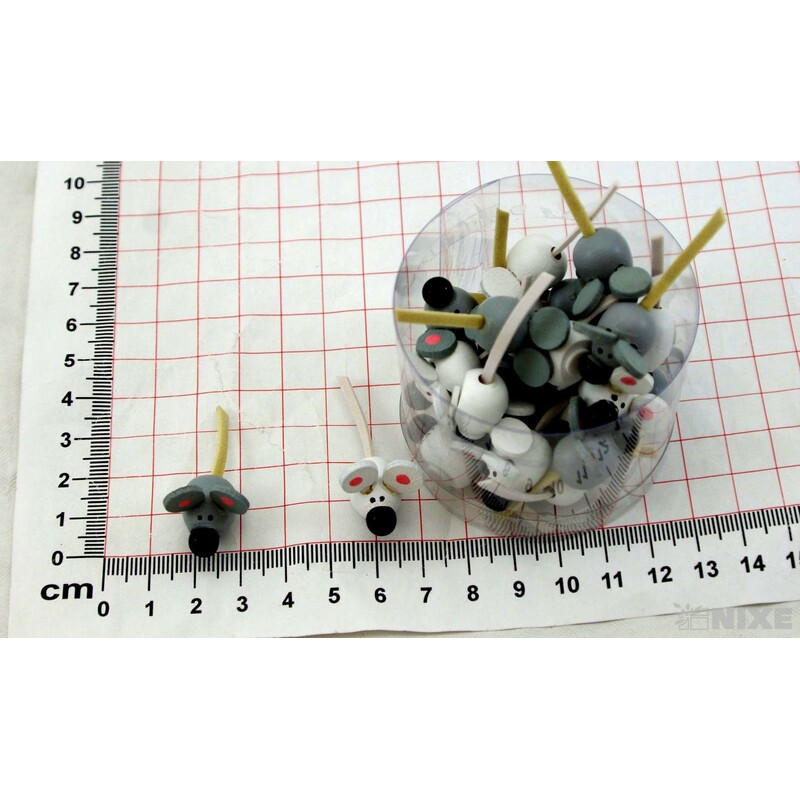 MYŠ NALEP 2cm 24ks*MIX BAREV