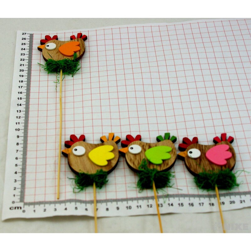 ZÁPICH SLEPICE 5,5x25cm 12ks*MIX BAREV