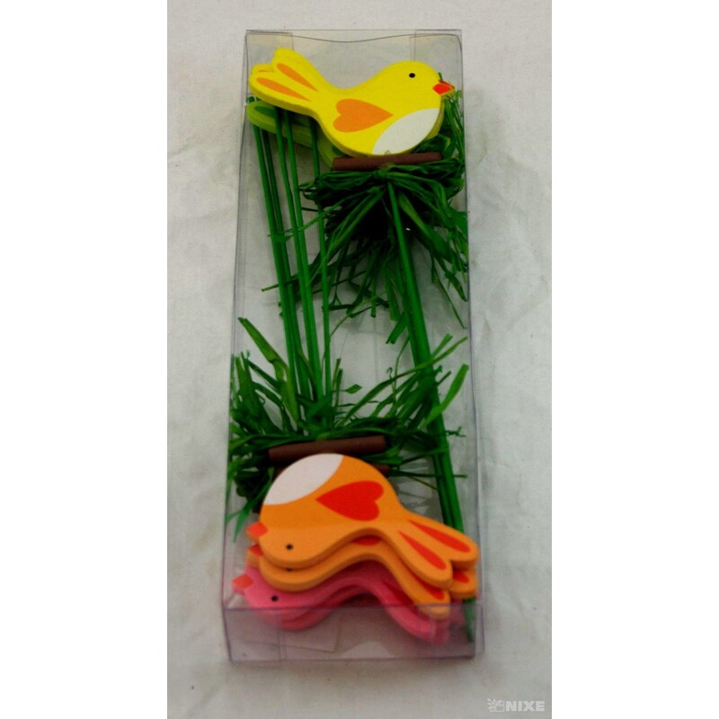 ZÁPICH PTÁČEK 8x24cm 12ks*MIX BAREV