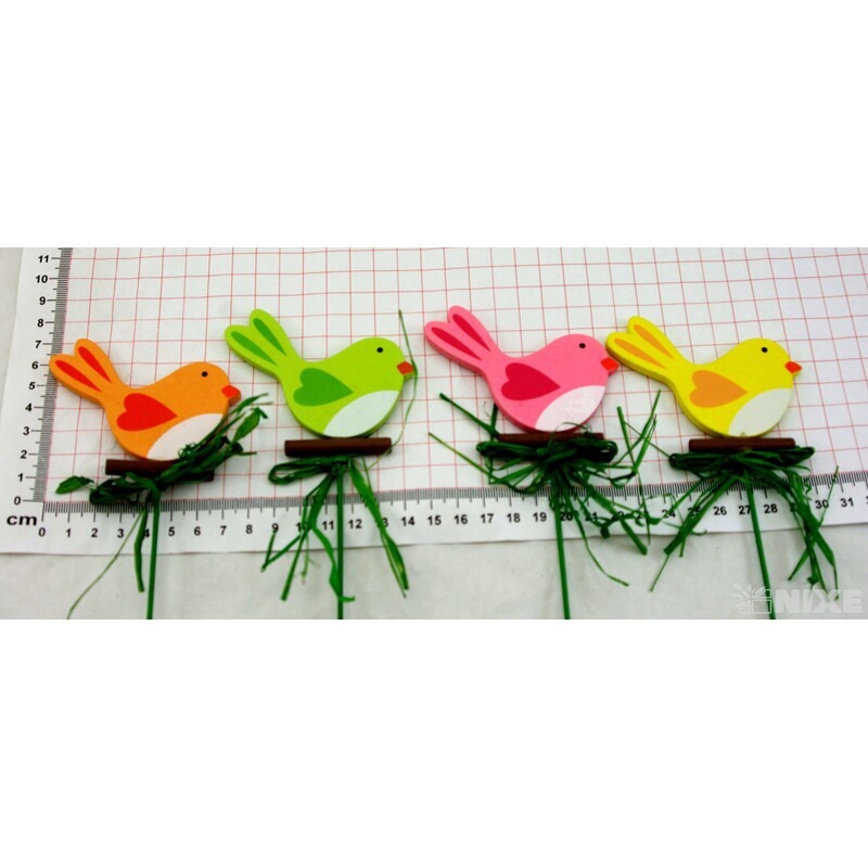 ZÁPICH PTÁČEK 8x24cm 12ks*MIX BAREV