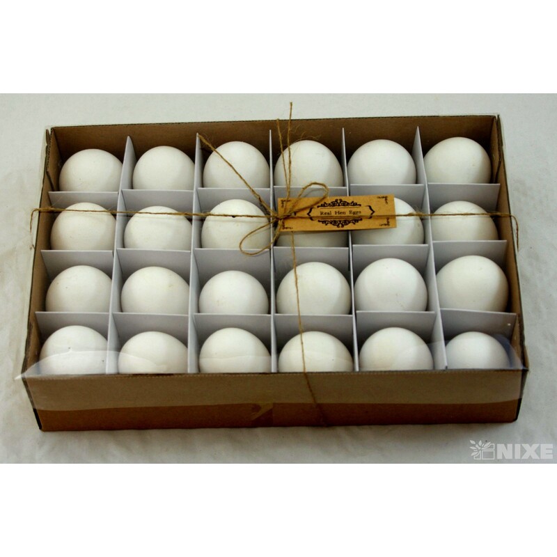 VAJÍČKA SLEP. 6cm 24ks*BÍLÁ