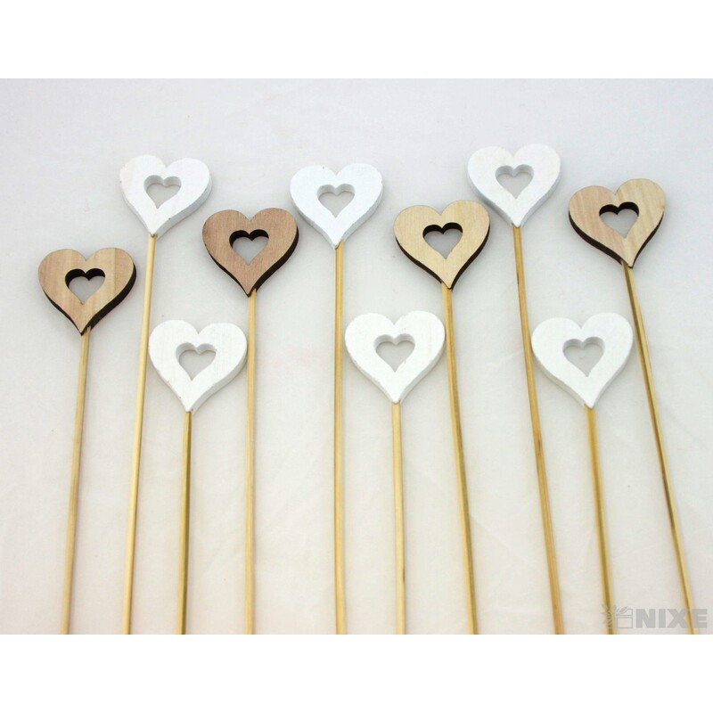 ZÁPICH SRDCE 5x27cm 10ks*MIX BAREV