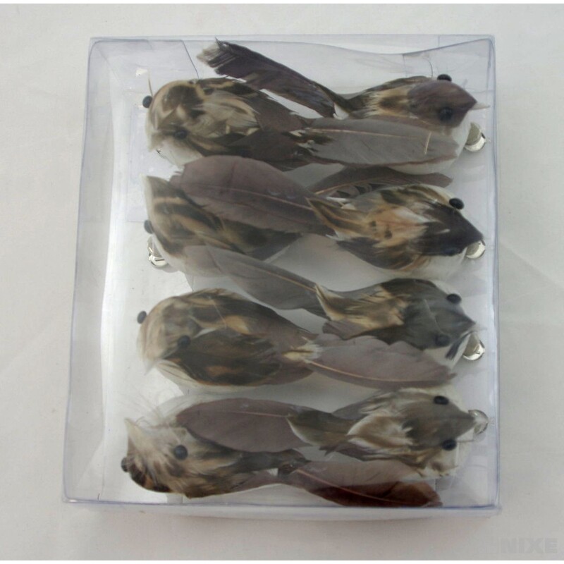 PTÁČEK  KLIPS 10cm 8ks*PŘÍRODNÍ