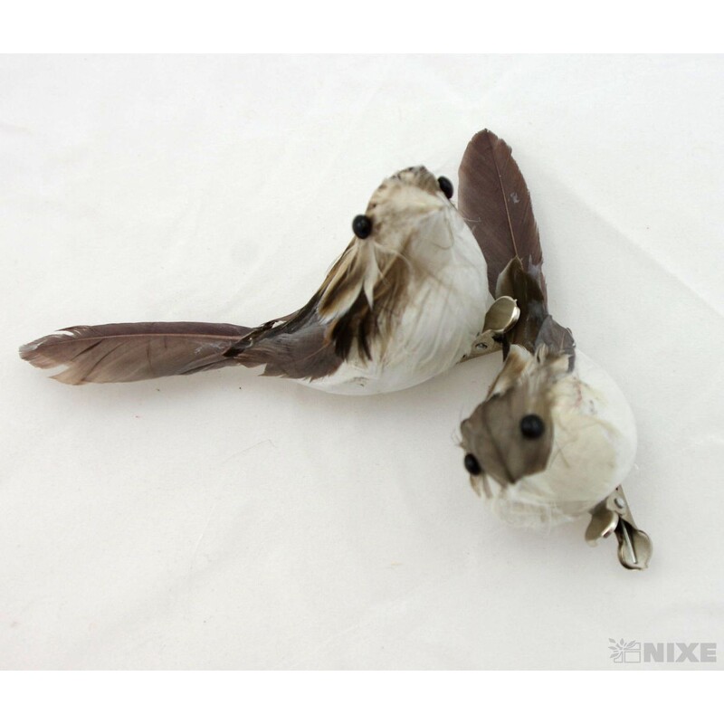 PTÁČEK  KLIPS 10cm 8ks*PŘÍRODNÍ