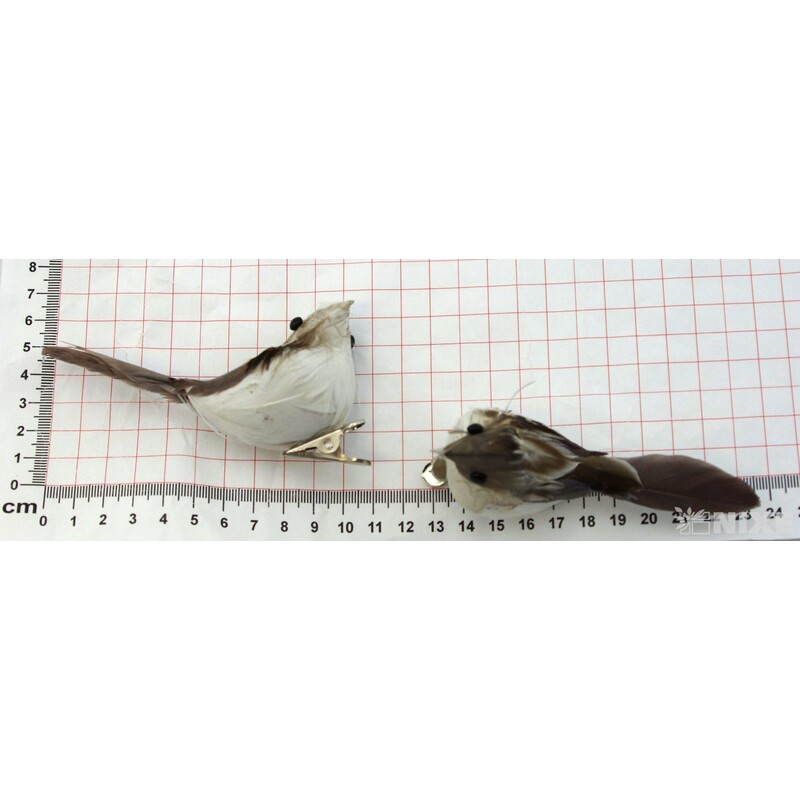 PTÁČEK  KLIPS 10cm 8ks*PŘÍRODNÍ