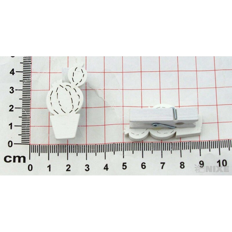 KAKTUS NA KOLÍČKU 4x3,5cm 6ks*BÍLÁ