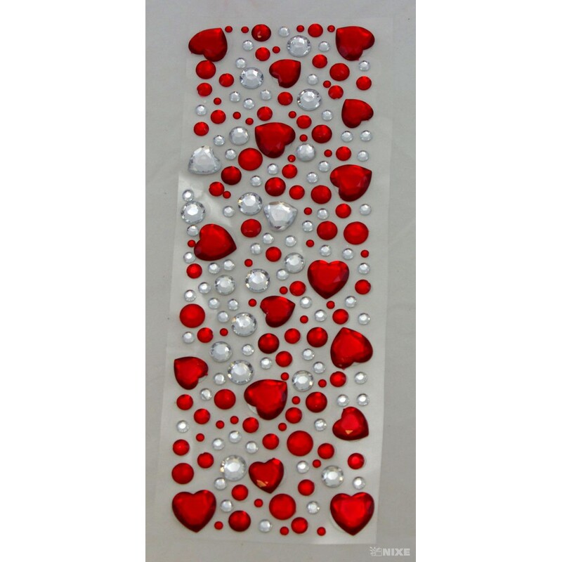 SRDÍČKA NALEP.*ČERVENÁ