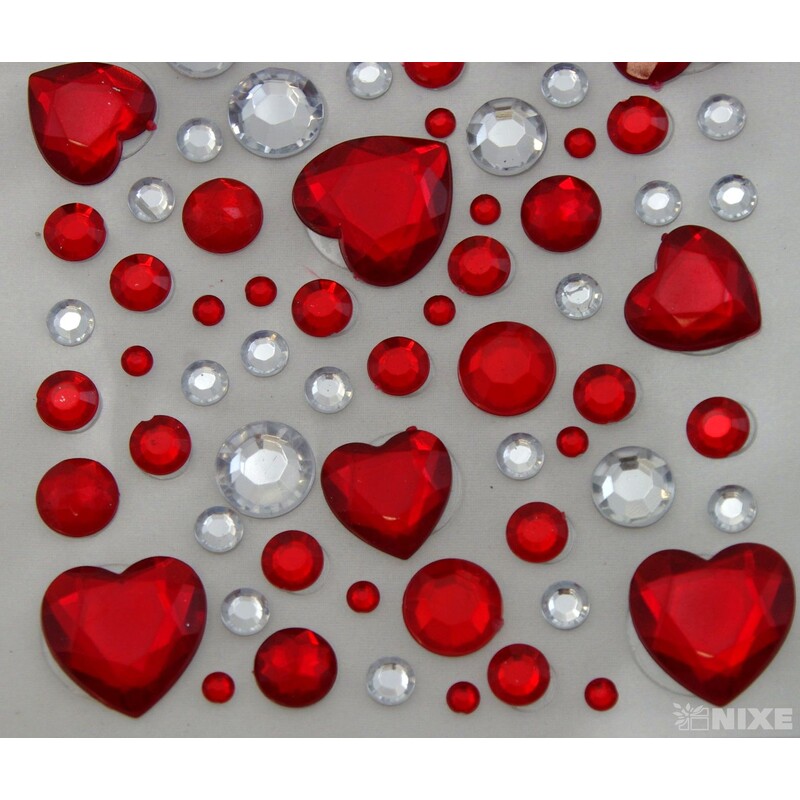 SRDÍČKA NALEP.*ČERVENÁ