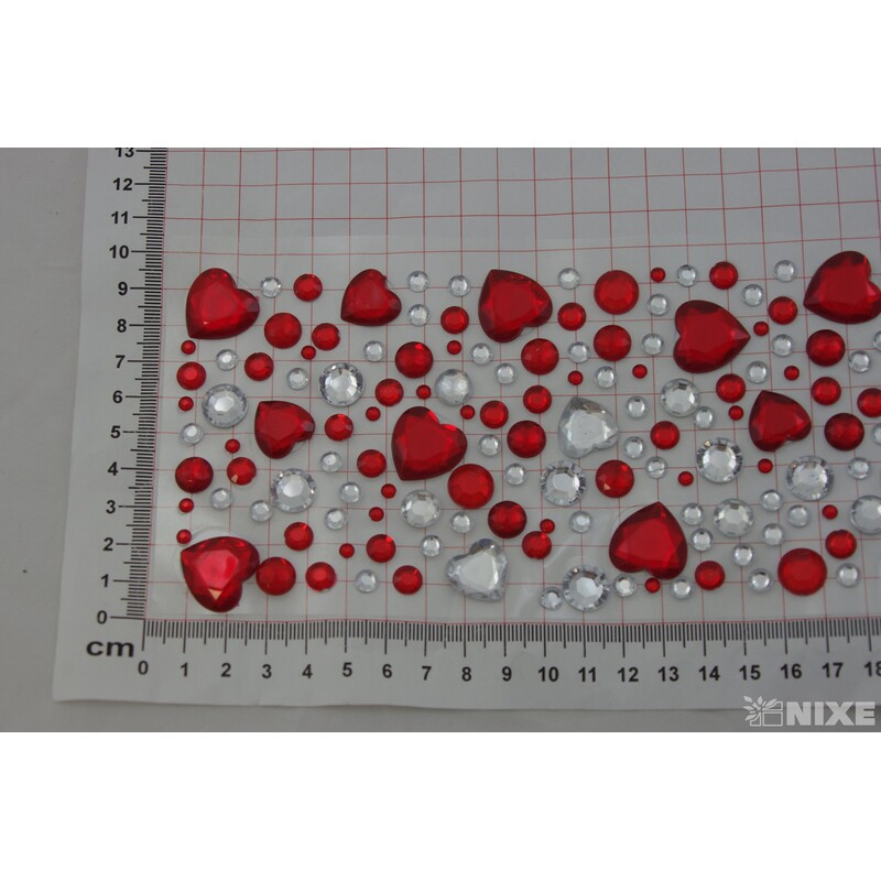 SRDÍČKA NALEP.*ČERVENÁ