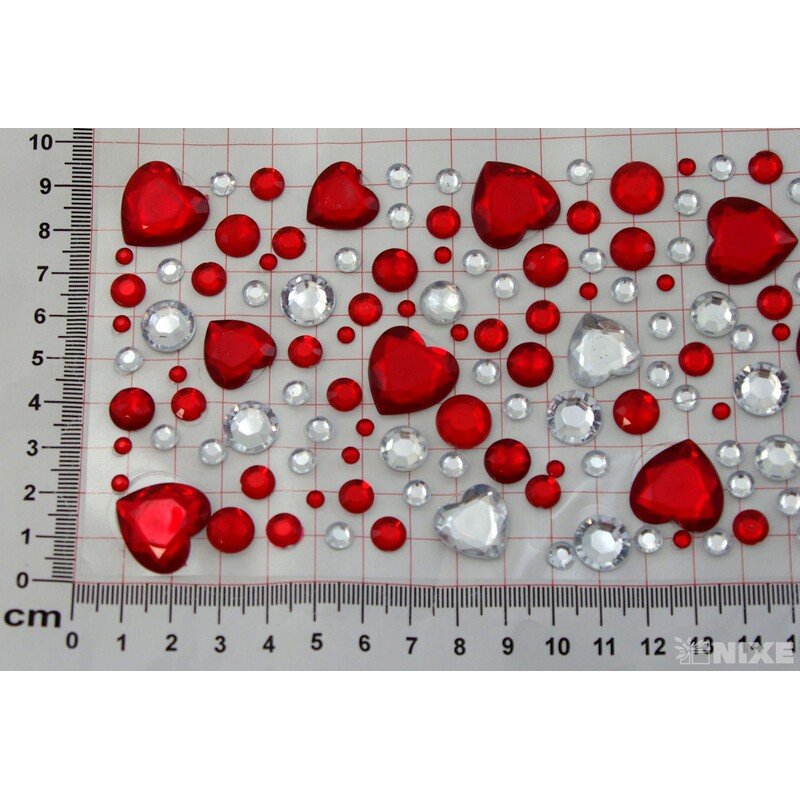 SRDÍČKA NALEP.*ČERVENÁ