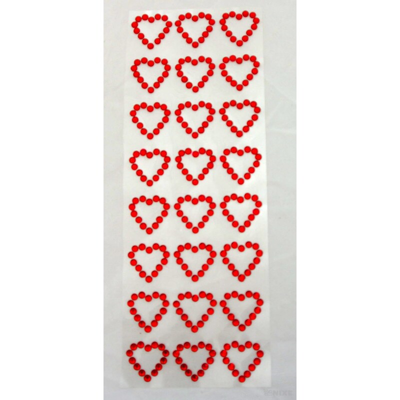 SRDÍČKA NALEP.*ČERVENÁ