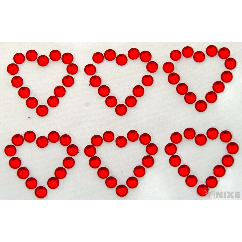 SRDÍČKA NALEP.*ČERVENÁ