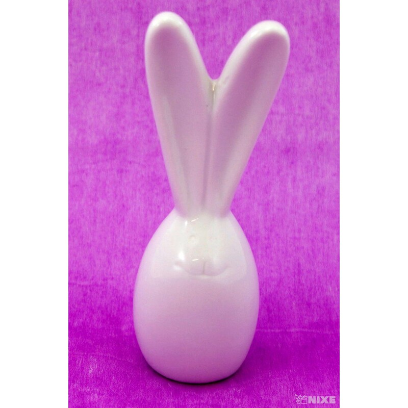 ZAJÍC KERAMIKA 14x4,5cm*BÍLÁ