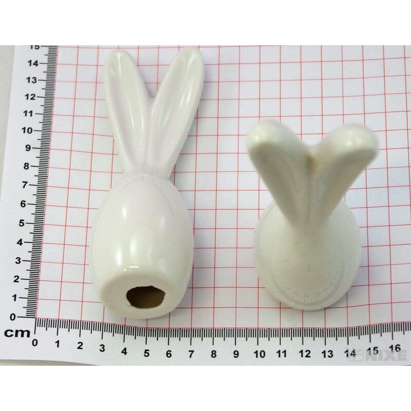 ZAJÍC KERAMIKA 14x4,5cm*BÍLÁ