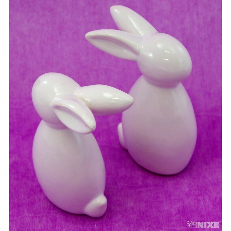 ZAJÍC KERAMIKA 10x5,5cm*BÍLÁ