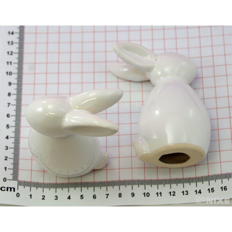 ZAJÍC KERAMIKA 10x5,5cm*BÍLÁ