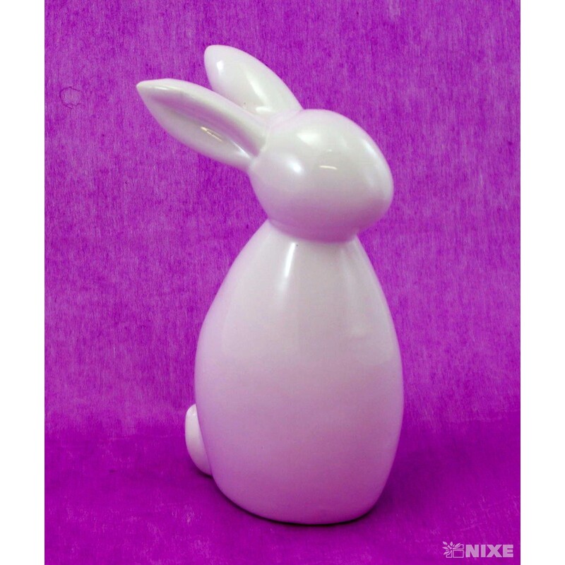 ZAJÍC KERAMIKA 16x8cm*BÍLÁ