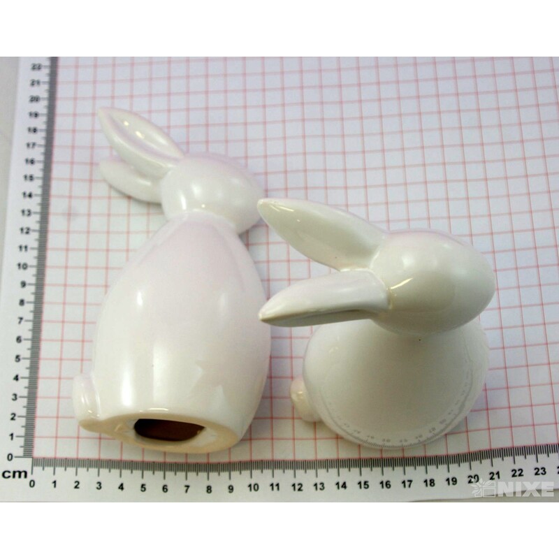 ZAJÍC KERAMIKA 16x8cm*BÍLÁ