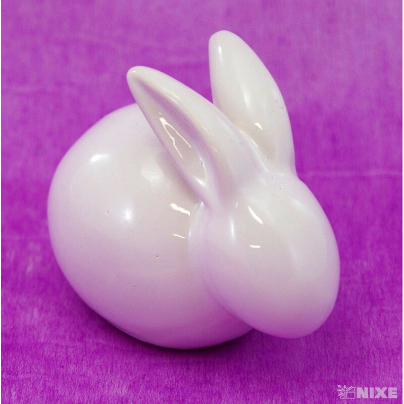 ZAJÍC KERAMIKA 8x6cm*BÍLÁ