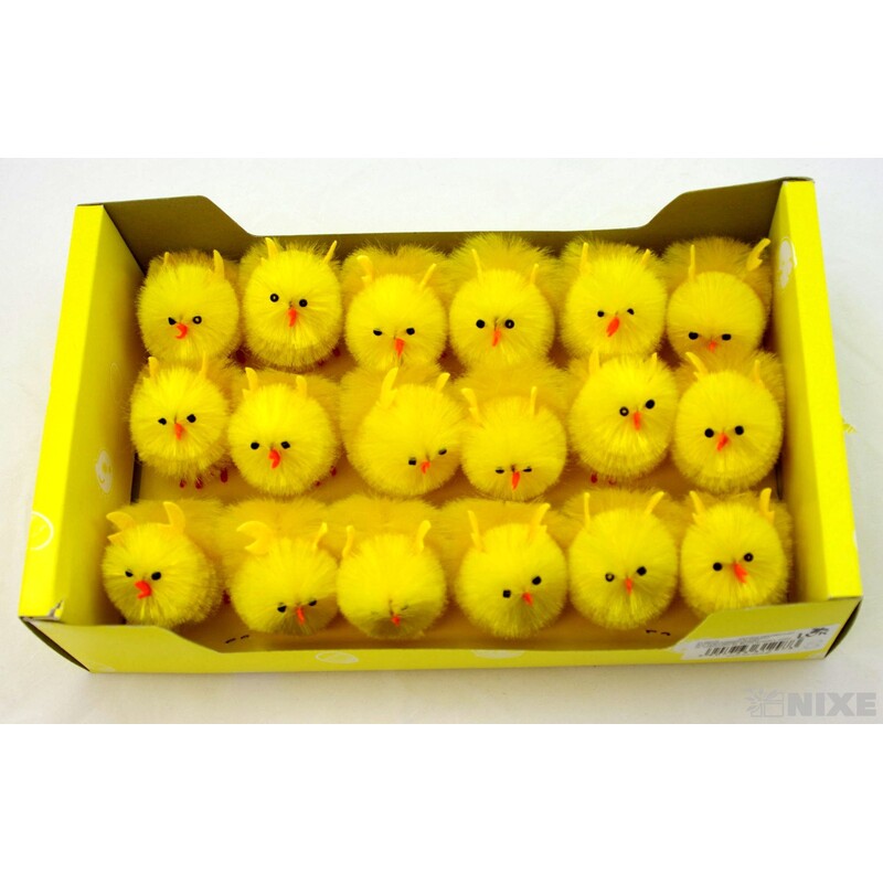 KUŘÁTKA 4x3,5cm 18ks*ŽLUTÁ