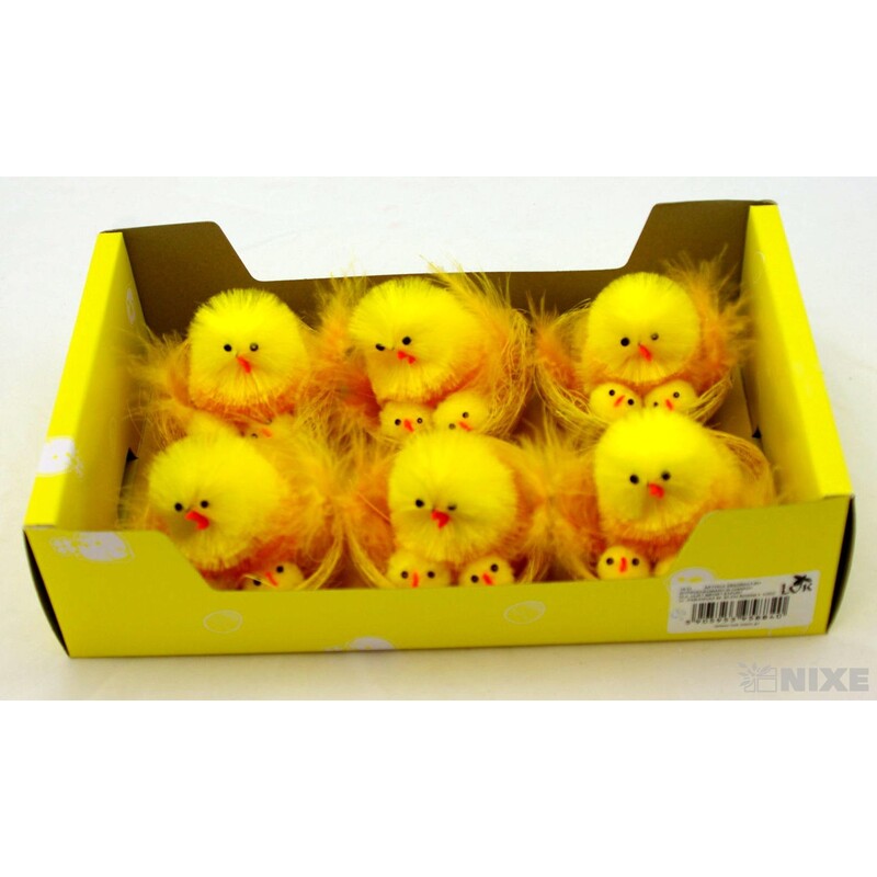 KUŘÁTKA HNÍZDO 5x7cm 6ks*ŽLUTÁ