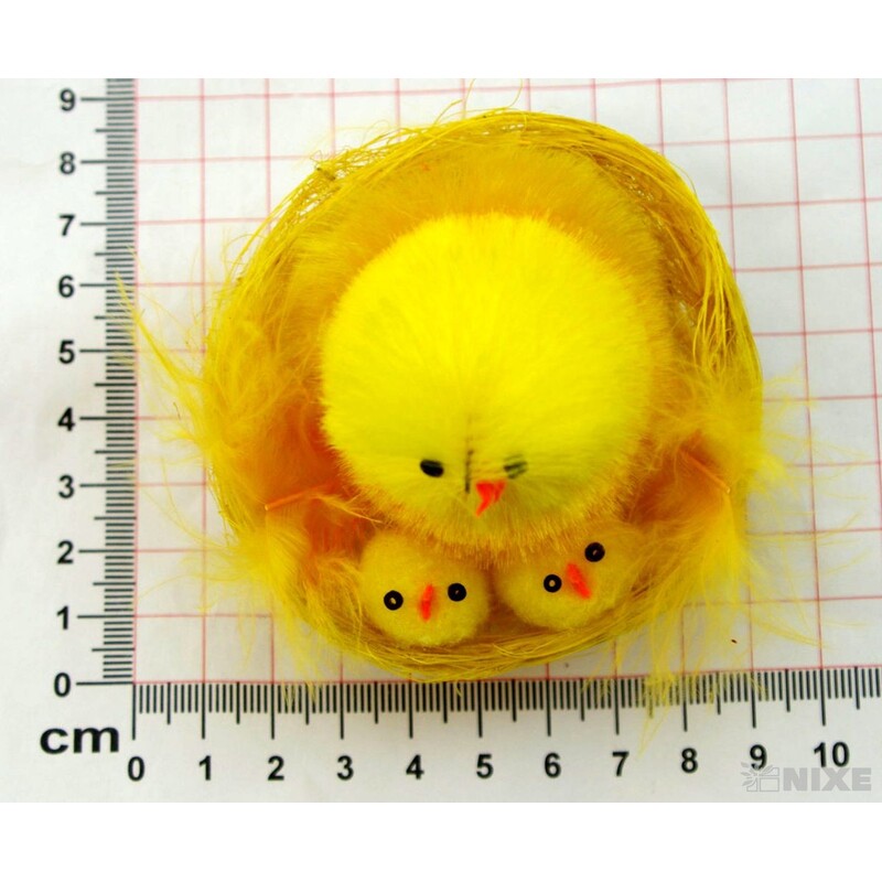 KUŘÁTKA HNÍZDO 5x7cm 6ks*ŽLUTÁ