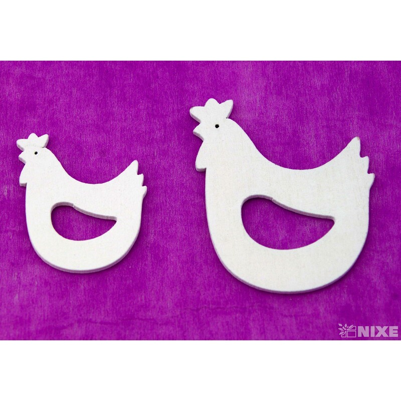 SLEPICE DŘEVO 4-5cm 12ks*BÍLÁ