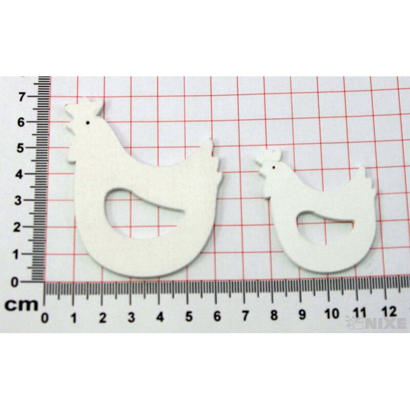 SLEPICE DŘEVO 4-5cm 12ks*BÍLÁ