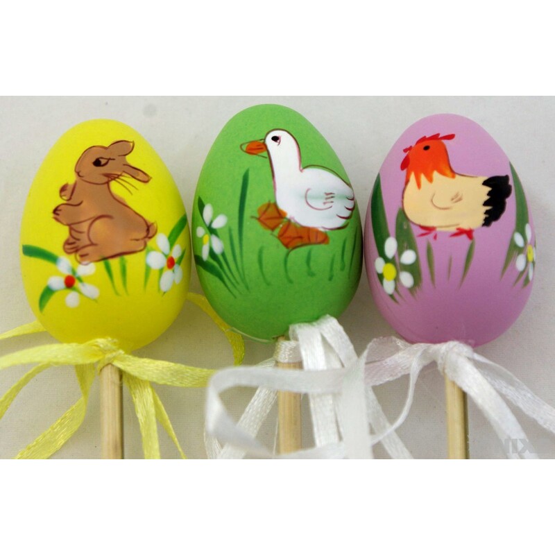 ZÁPICH VAJÍČKA 12ks 2,5x25cm*MIX BAREV