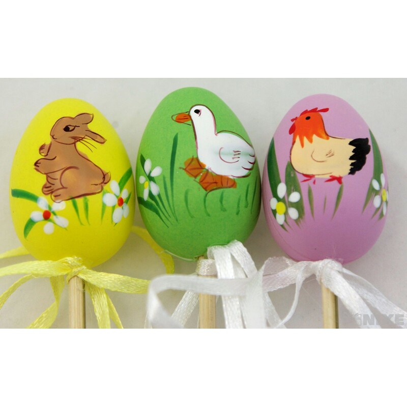 ZÁPICH VAJÍČKA 12ks 2,5x25cm*MIX BAREV