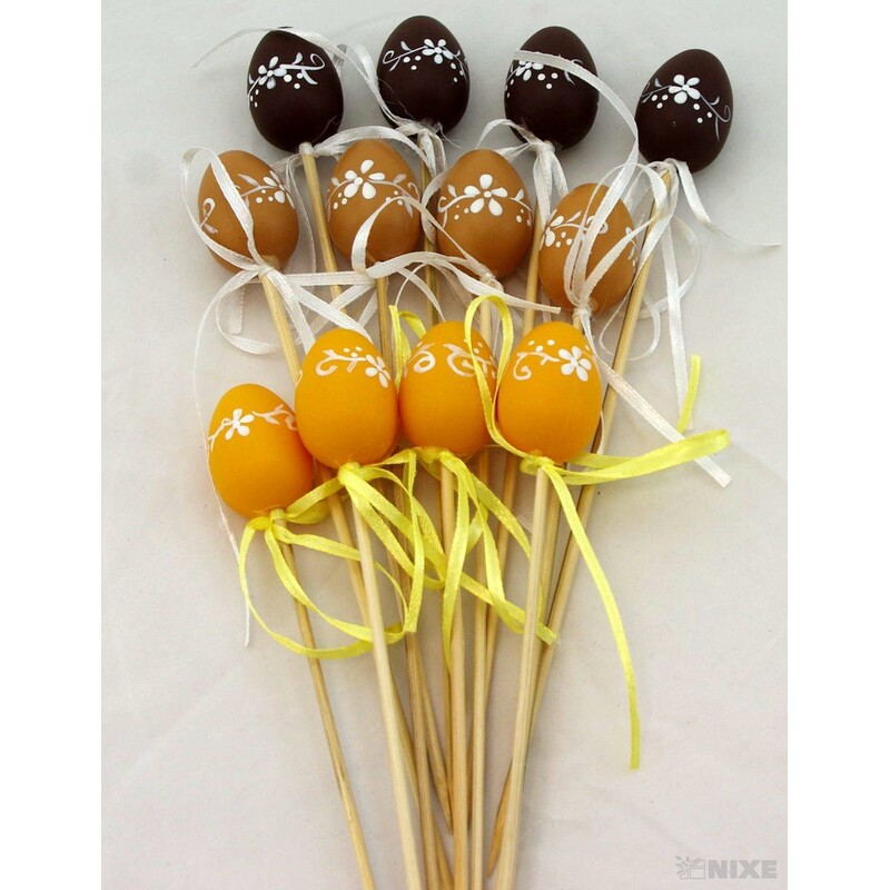 ZÁPICH VAJÍČKA 12ks 2,5x25cm*MIX BAREV