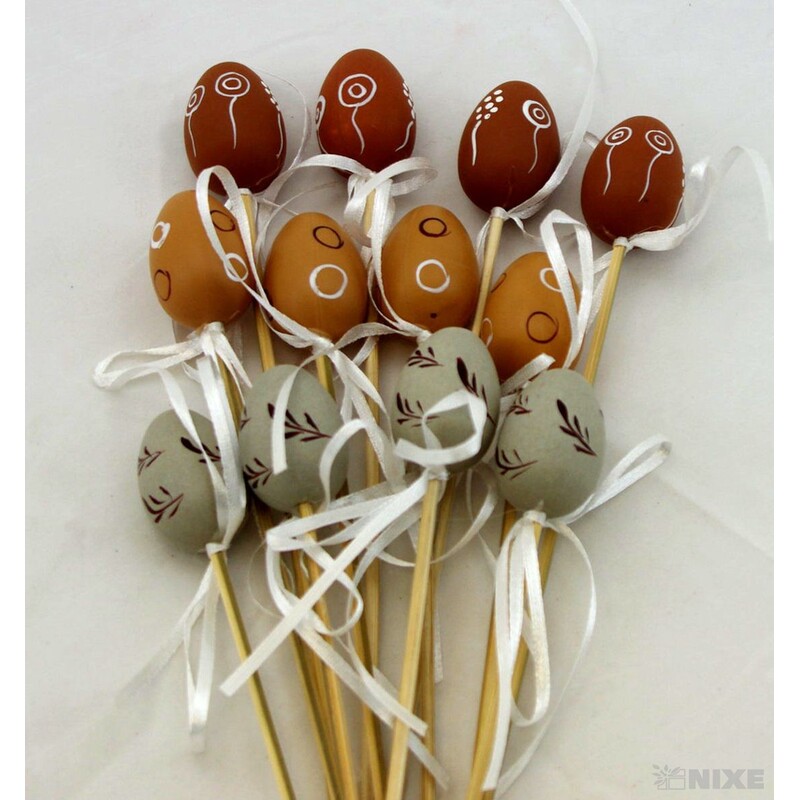 ZÁPICH VAJÍČKA 12ks 2,5x25cm*MIX BAREV