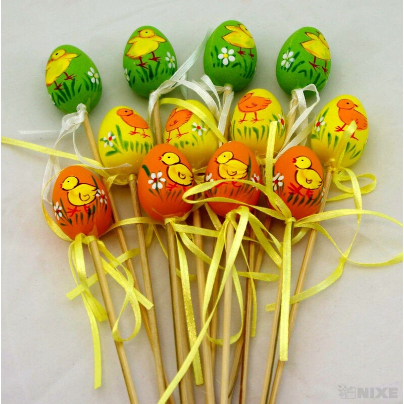 ZÁPICH VAJÍČKA 12ks 2,5x25cm*MIX BAREV