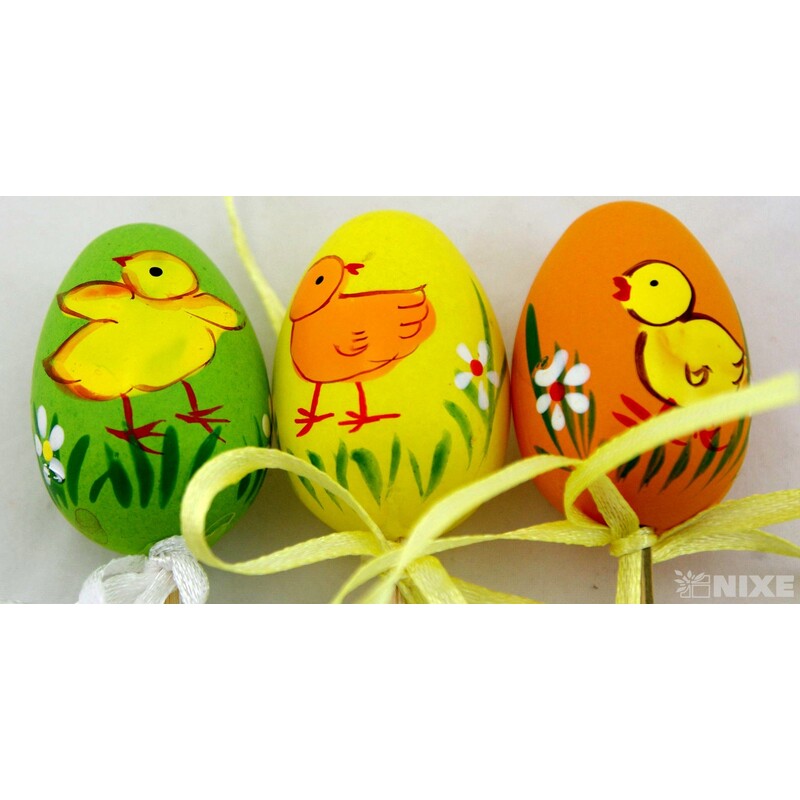 ZÁPICH VAJÍČKA 12ks 2,5x25cm*MIX BAREV