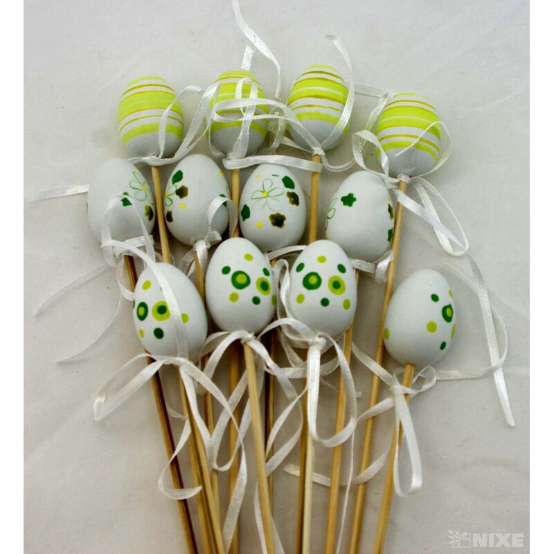 ZÁPICH VAJÍČKA 12ks 2,5x25cm*MIX BAREV