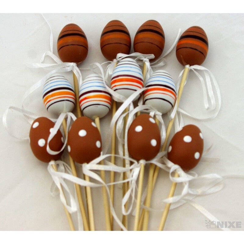 ZÁPICH VAJÍČKA 12ks 2,5x25cm*MIX BAREV