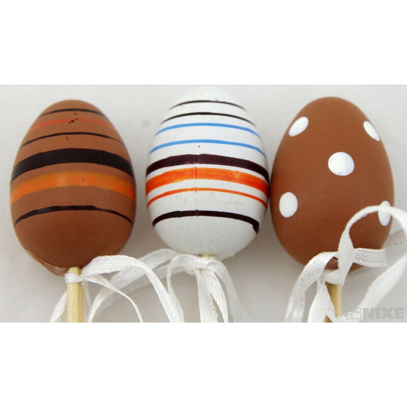 ZÁPICH VAJÍČKA 12ks 2,5x25cm*MIX BAREV