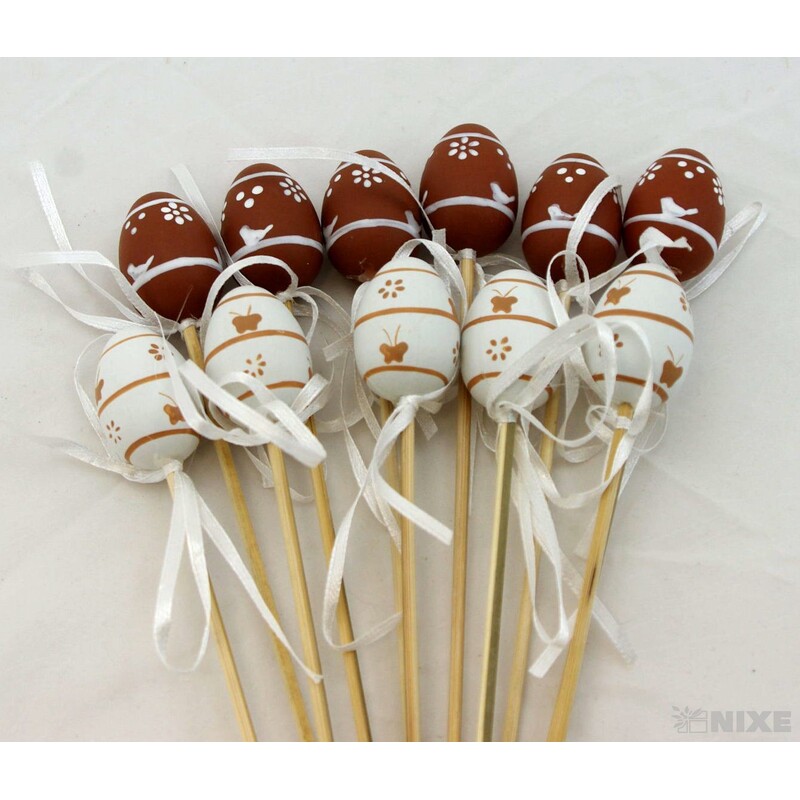 ZÁPICH VAJÍČKA 12ks 2,5x25cm*MIX BAREV