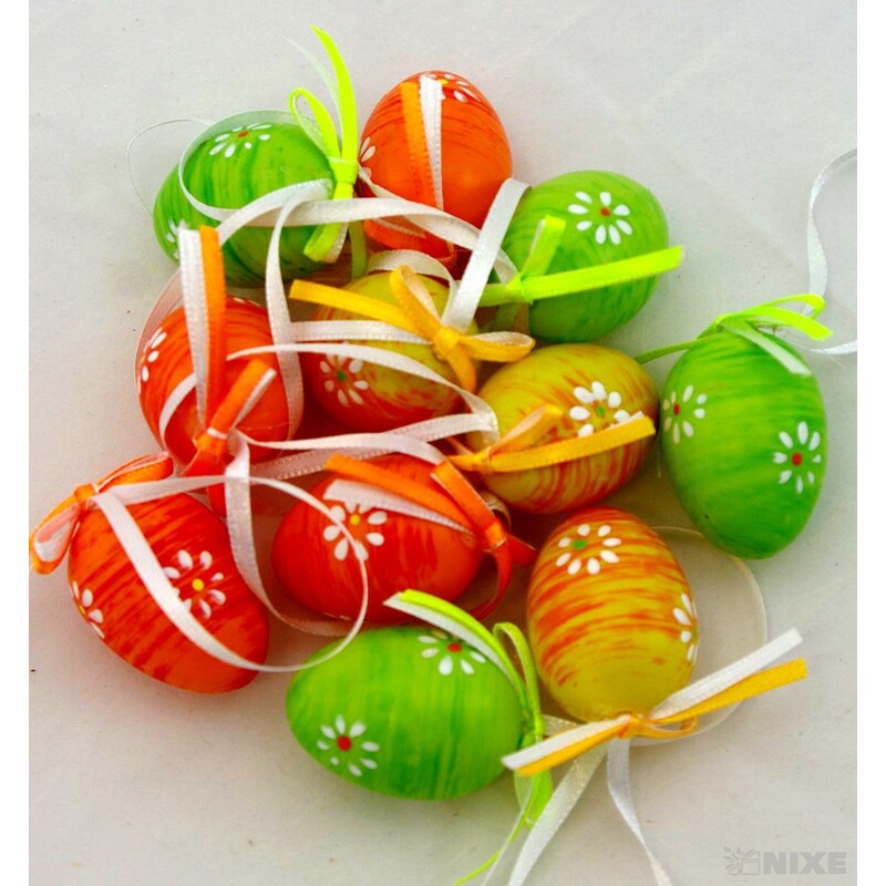 VAJÍČKA 12ks 4cm*MIX BAREV