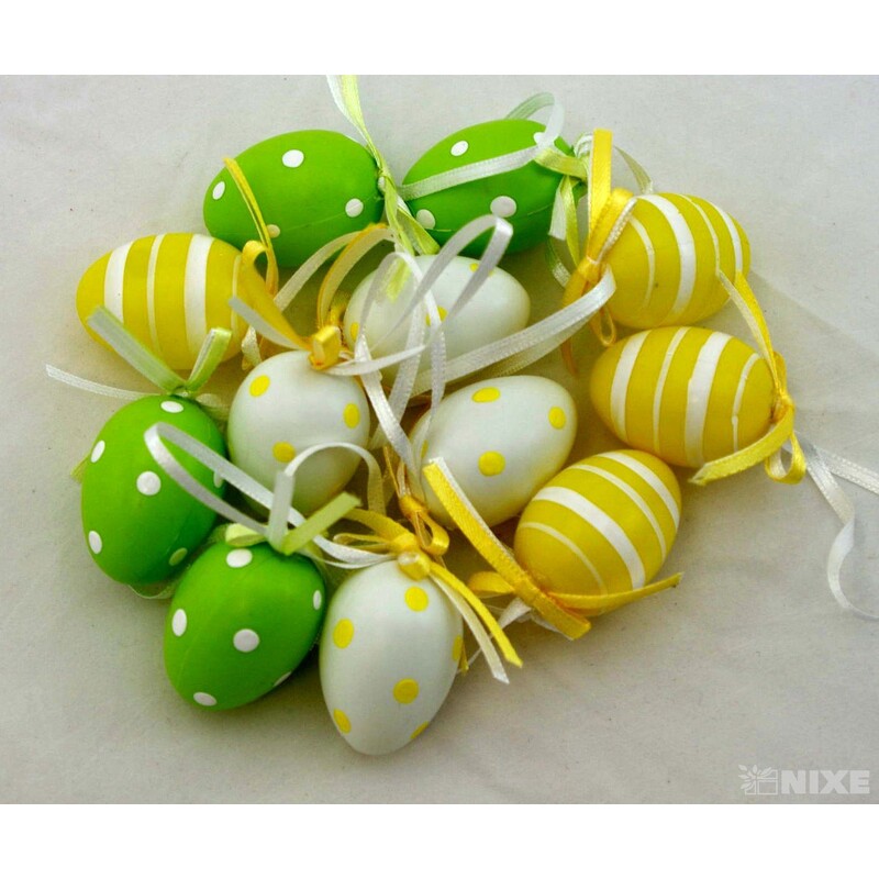 VAJÍČKA 12ks 4cm*MIX BAREV