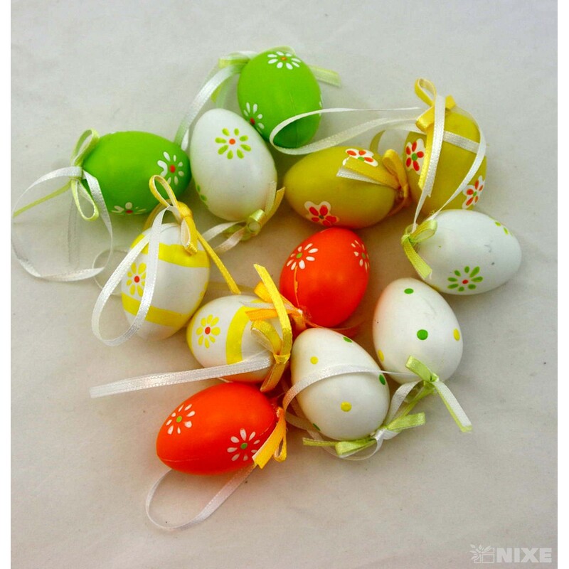 VAJÍČKA 12ks 4cm*MIX BAREV