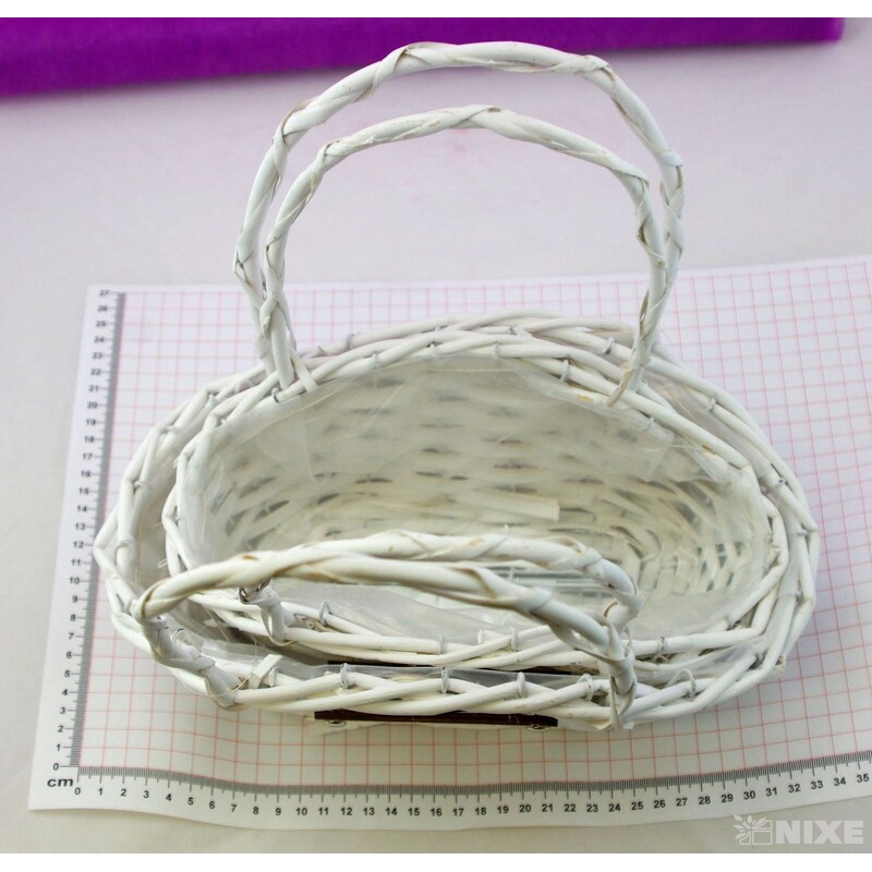 KOŠ 28x15x12cm 23x12x10*BÍLÁ