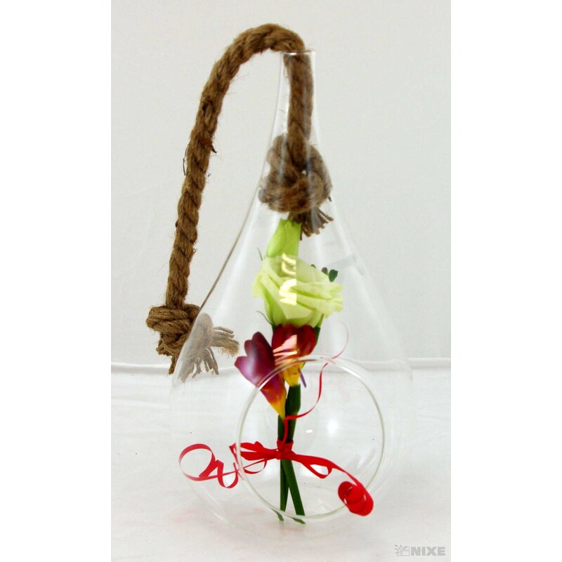 ZÁVĚS SKLO KAPKA 11x24cm* 