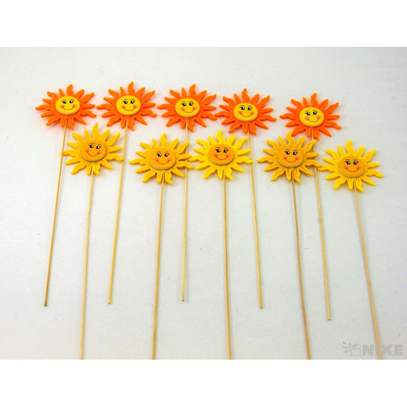 ZÁPICH FILC SLUNCE 7x29cm 10ks*MIX BAREV