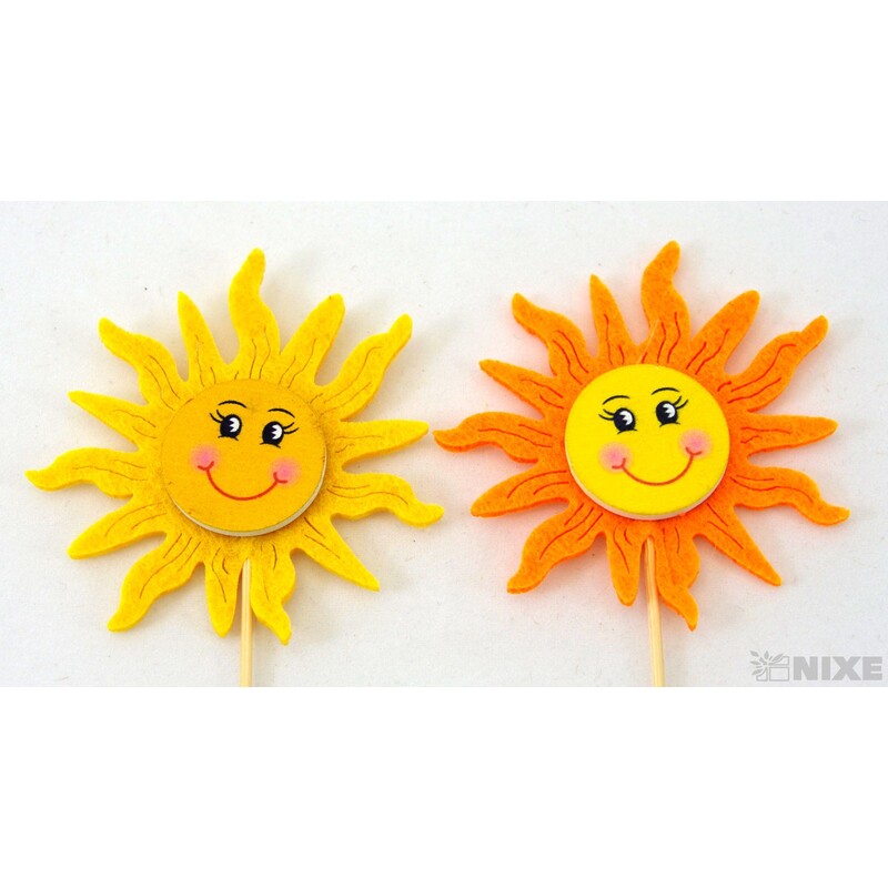 ZÁPICH FILC SLUNCE 7x29cm 10ks*MIX BAREV