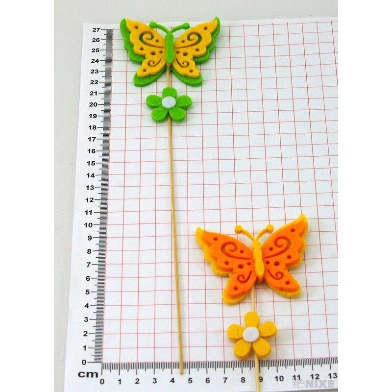 ZÁPICH FILC MOTÝL 6x28cm 10ks*MIX BAREV